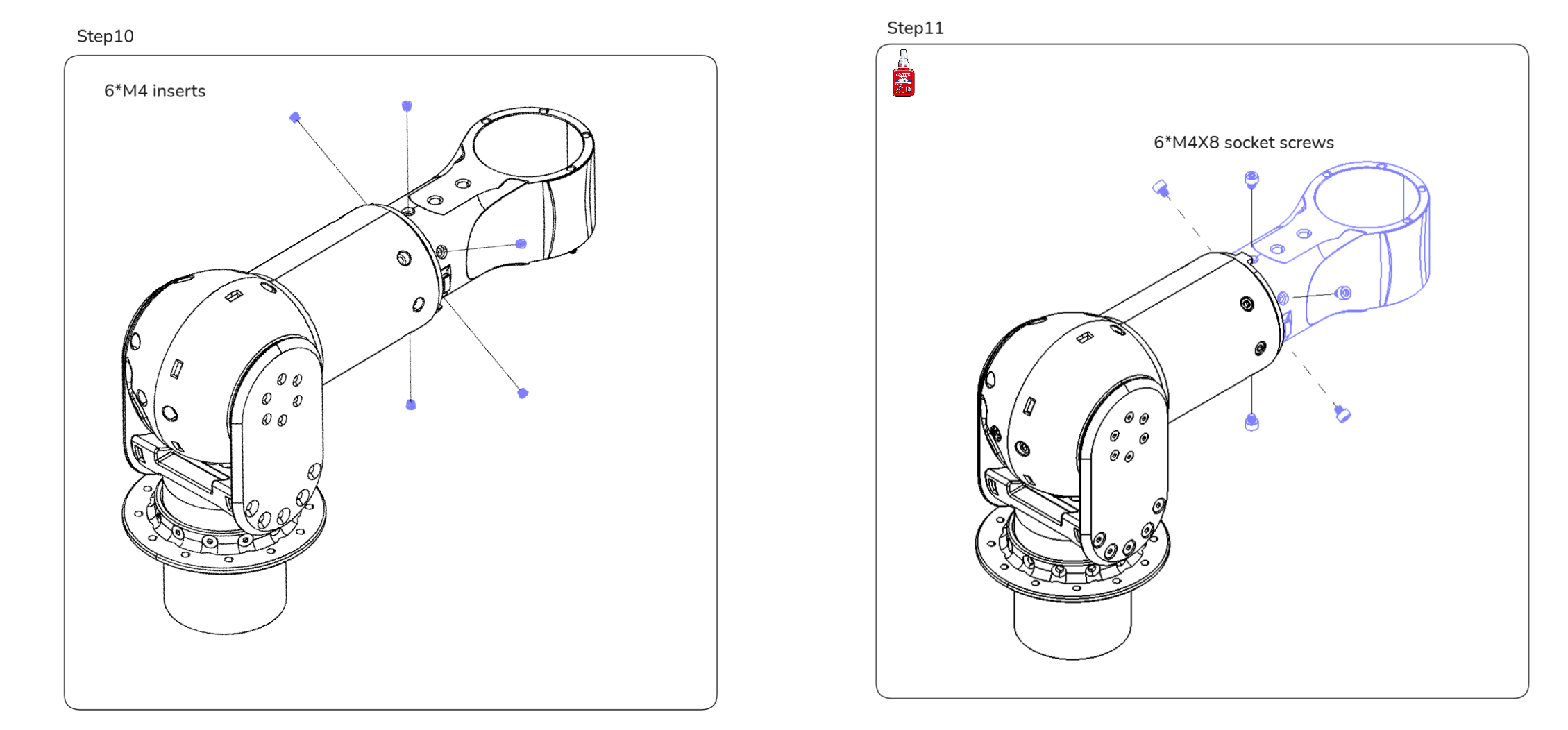 Arm assembly step 6