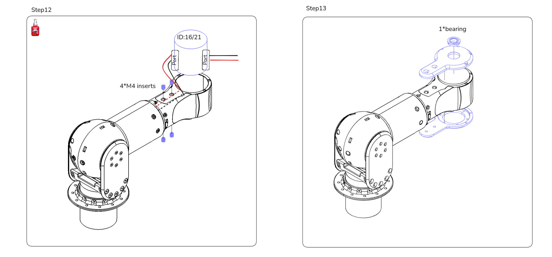 Arm assembly step 7