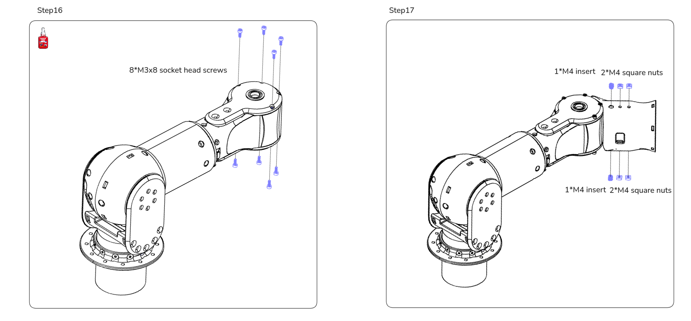 Arm assembly step 8